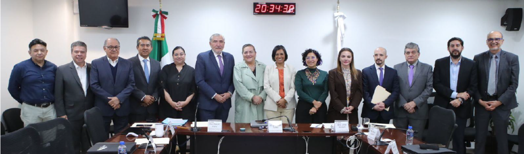 Taddei and 10 INE counselors meet with Adán Augusto López