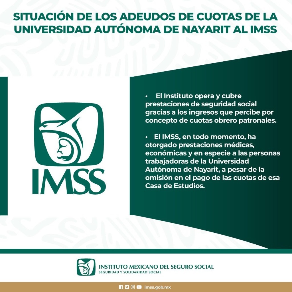 University of Nayarit has been negligent in employer contributions: IMSS